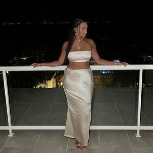 Oh Polly Cream Maxi Skirt/Top